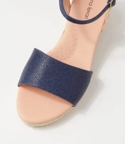 Harissa Navy Lizard Multi Espadrilles -Lynx Shoes Shop DF11836JUNHG 5