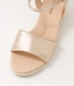Harissa Champagne Leather Sandals -Lynx Shoes Shop DF11836N74LE 5