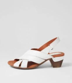 Juley White Leather Sandals