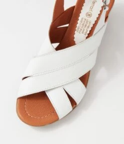 Juley White Leather Sandals -Lynx Shoes Shop DF11913WHILE 5