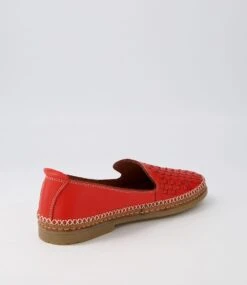 Behdy Red Leather Loafers -Lynx Shoes Shop DF12073REDLE 4