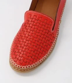 Behdy Red Leather Loafers -Lynx Shoes Shop DF12073REDLE 5