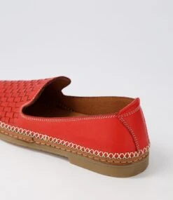 Behdy Red Leather Loafers -Lynx Shoes Shop DF12073REDLE 6