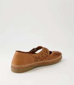 Bicks Tan Taupe Leather Flat Shoes -Lynx Shoes Shop DF12078T98LE 4