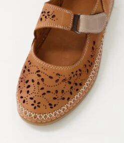 Bicks Tan Taupe Leather Flat Shoes -Lynx Shoes Shop DF12078T98LE 5