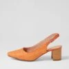 Lexstar Orange Woven Leather Heels -Lynx Shoes Shop DF12116ORA4N 2