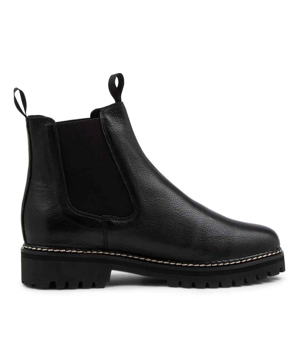 Mymy Black Leather Ankle Boots Bh 6 Mymy Black Leather Ankle Boots Bh - Image 4