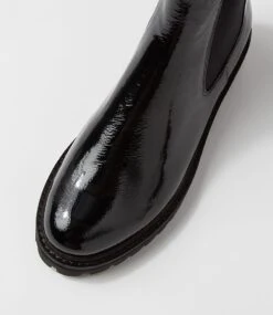 Mymy Black Patent Leather Chelsea Boots -Lynx Shoes Shop DF12122B66PL 5