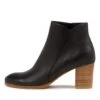 Diarna Black Leather Ankle Boots Natural Heel 2 Diarna Black Leather Ankle Boots Natural Heel -Lynx Shoes Shop DF12125BBLLE 4