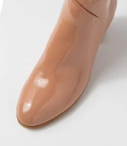 Dish Dark Nude Patent Leather Ankle Boots -Lynx Shoes Shop DF12126NJDPL 5