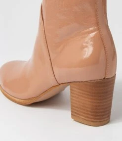 Dish Dark Nude Patent Leather Ankle Boots -Lynx Shoes Shop DF12126NJDPL 6