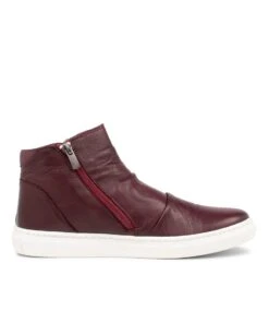 Swiss Burgundy Leather Ankle Boots Ws -Lynx Shoes Shop DF12134ROPLE 5