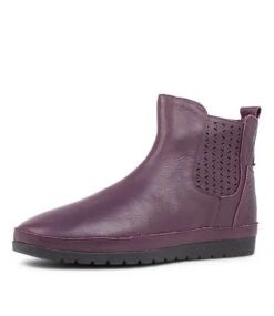 Ahero Purple Leather Chelsea Boots Bs 8 Ahero Purple Leather Chelsea Boots Bs -Lynx Shoes Shop DF12139ICKLE 2