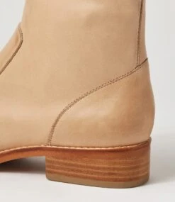 Barnie Latte Natural Heel Leather Ankle Boots 11 Barnie Latte Natural Heel Leather Ankle Boots -Lynx Shoes Shop DF12142NO8LE 6