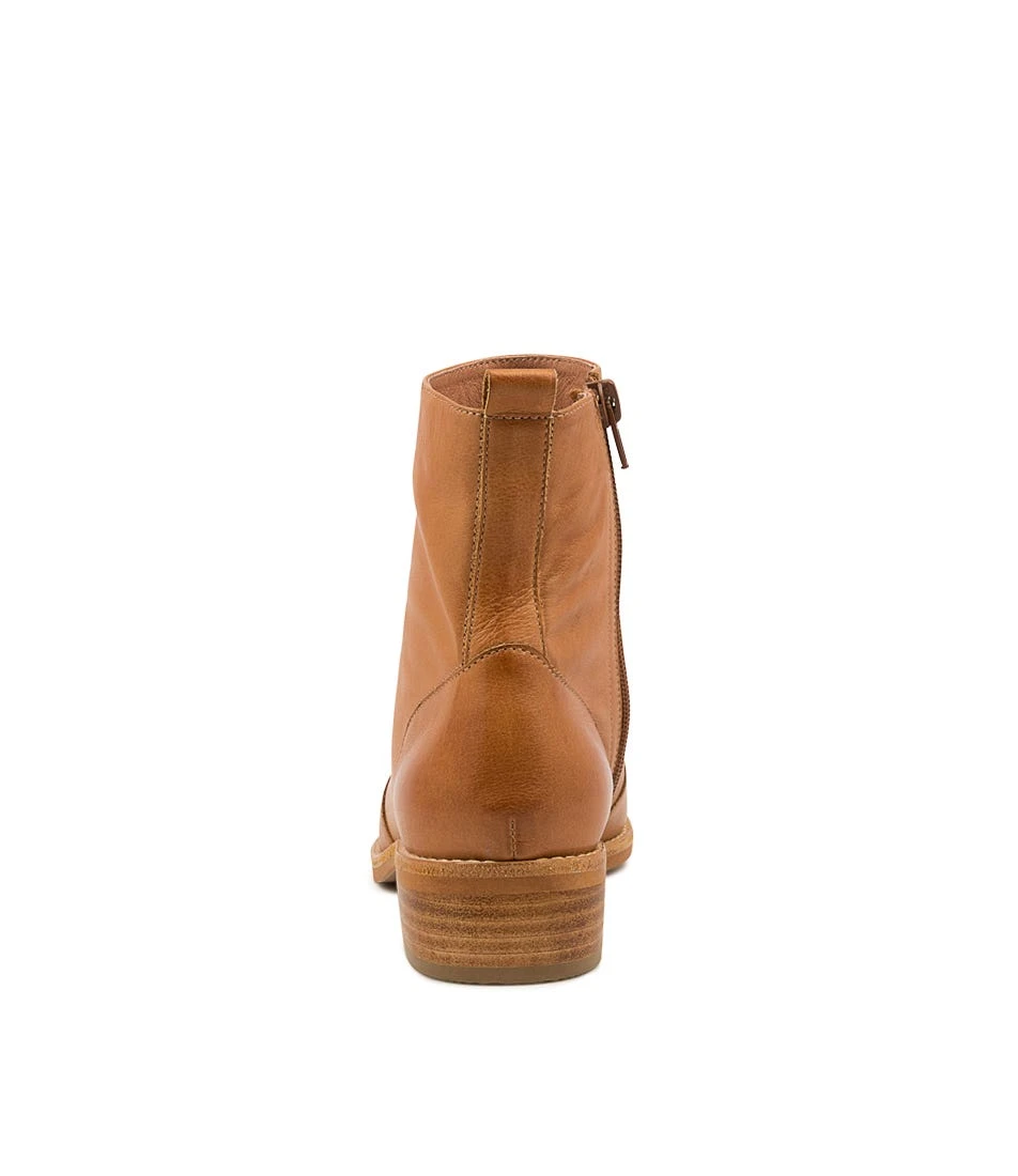 Barnie Dark Tan Leather Ankle Boots Nh 5 Barnie Dark Tan Leather Ankle Boots Nh - Image 3