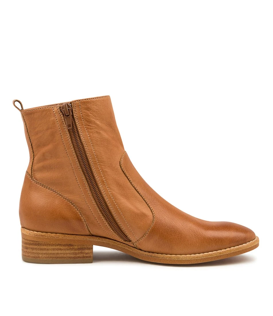 Barnie Dark Tan Leather Ankle Boots Nh 6 Barnie Dark Tan Leather Ankle Boots Nh - Image 4