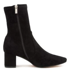 Linta Black Microsuede Ankle Boots -Lynx Shoes Shop DF12211BLAFT 5