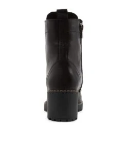 Planet Black Leather Lace Up Boots Bh -Lynx Shoes Shop DF12214B66LE 3