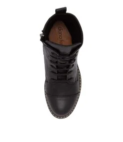Planet Black Leather Lace Up Boots Bh -Lynx Shoes Shop DF12214B66LE 6