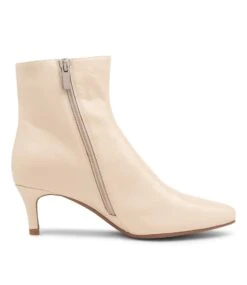 Thimble Cream Leather Ankle Boots -Lynx Shoes Shop DF12220W18LE 5