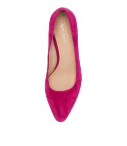 Wanita Fuchsia Suede Heels -Lynx Shoes Shop DF12227P22SU 6
