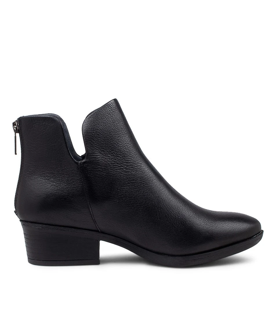 Zhara Black Leather Ankle Boots Bh 6 Zhara Black Leather Ankle Boots Bh - Image 4