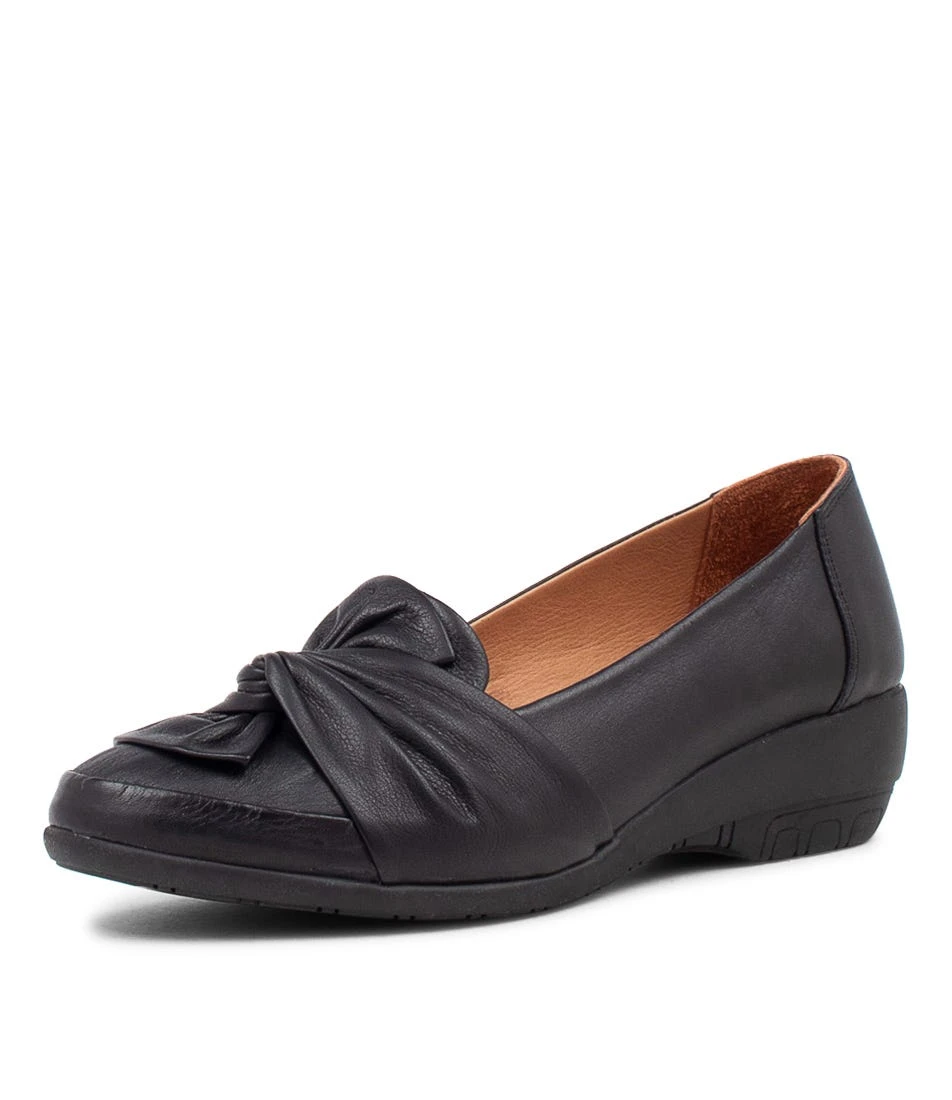 Greyson Black Leather Wedges 4 Greyson Black Leather Wedges - Image 2