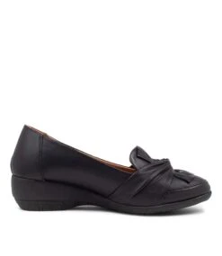 Greyson Black Leather Wedges 10 Greyson Black Leather Wedges -Lynx Shoes Shop DF12255BLALE 5