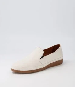 Macenzi Cream Leather Loafers -Lynx Shoes Shop DF12269W18LE 3
