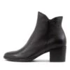 Mocker Black Leather Ankle Boots -Lynx Shoes Shop DF12313BLALE 4
