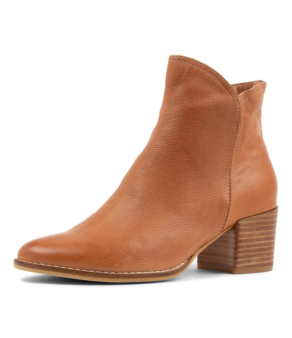 Mocker Tan Leather Ankle Boots 4 Mocker Tan Leather Ankle Boots - Image 2