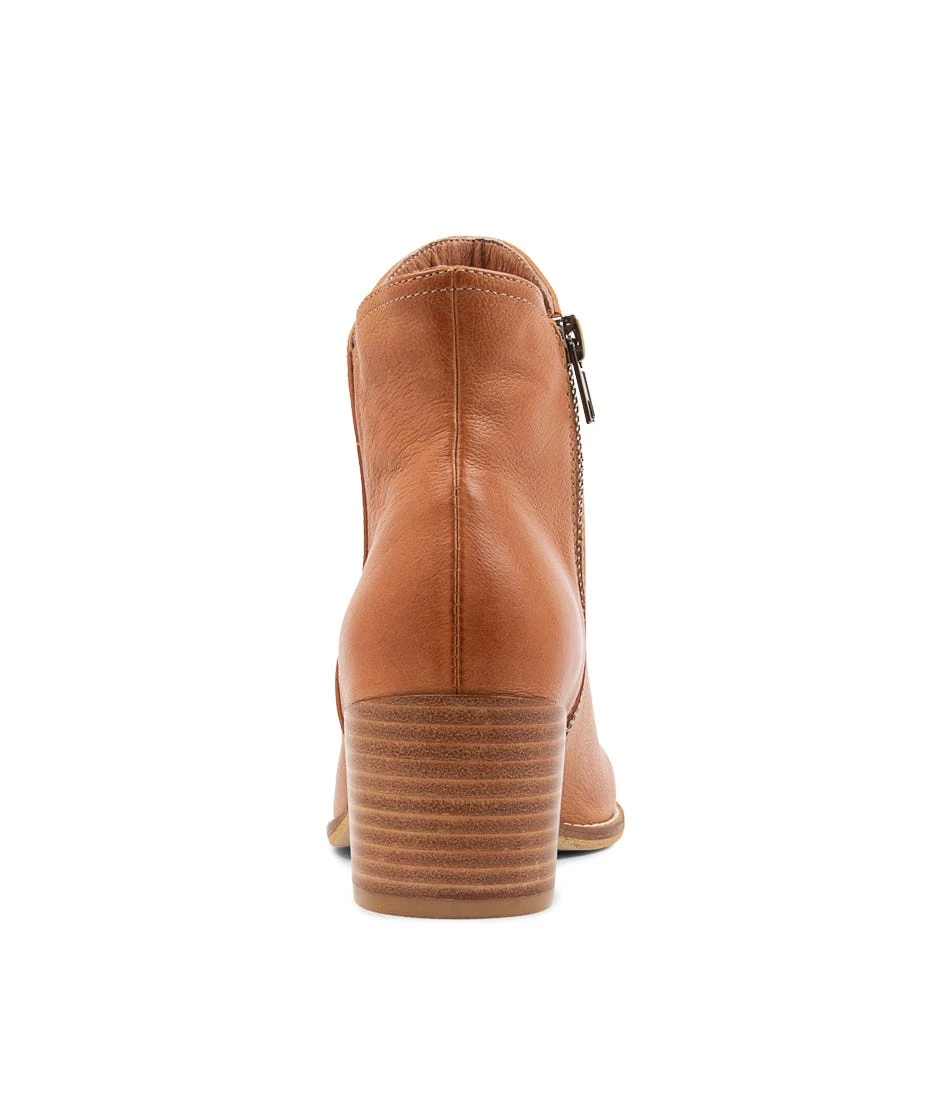 Mocker Tan Leather Ankle Boots 5 Mocker Tan Leather Ankle Boots - Image 3