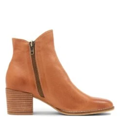 Mocker Tan Leather Ankle Boots 10 Mocker Tan Leather Ankle Boots -Lynx Shoes Shop DF12313TANLE 5