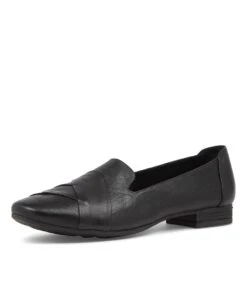 Tilony Black Leather Loafers -Lynx Shoes Shop DF12322BLALE 2