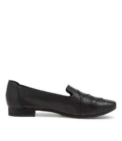 Tilony Black Leather Loafers -Lynx Shoes Shop DF12322BLALE 5