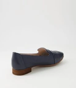 Tilony Navy Leather Loafers -Lynx Shoes Shop DF12322DBYLE 4