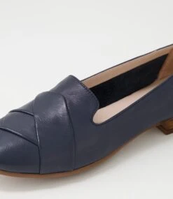 Tilony Navy Leather Loafers -Lynx Shoes Shop DF12322DBYLE 6