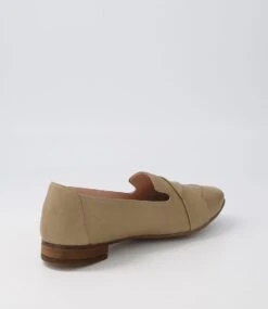 Tilony Khaki Leather Loafers -Lynx Shoes Shop DF12322H48LE 4