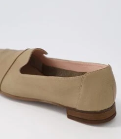 Tilony Khaki Leather Loafers -Lynx Shoes Shop DF12322H48LE 6