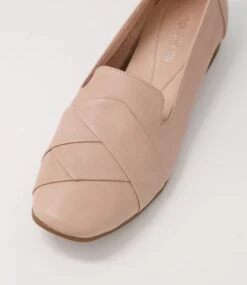Tilony Dark Nude Leather Loafers -Lynx Shoes Shop DF12322NJDLE 5