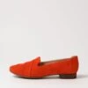 Tilony Orange Suede Loafers -Lynx Shoes Shop DF12322ORASU 2