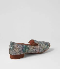 Tilony Pastel Scribble Leather Loafers -Lynx Shoes Shop DF12322PR4LE 4