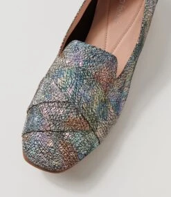 Tilony Pastel Scribble Leather Loafers -Lynx Shoes Shop DF12322PR4LE 5
