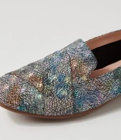 Tilony Pastel Scribble Leather Loafers -Lynx Shoes Shop DF12322PR4LE 6
