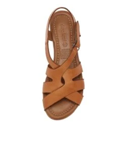 Albaha Tan Leather Sandals -Lynx Shoes Shop DF12343TANLE 6