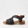 Canada Black Leather Sandals -Lynx Shoes Shop DF12357BLALE 2