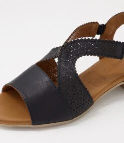 Canada Black Leather Sandals 11 Canada Black Leather Sandals -Lynx Shoes Shop DF12357BLALE 6