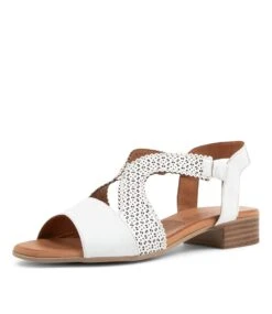 Canada White Leather Sandals -Lynx Shoes Shop DF12357WHILE 2