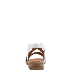 Canada White Leather Sandals -Lynx Shoes Shop DF12357WHILE 3