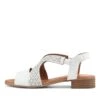 Canada White Leather Sandals -Lynx Shoes Shop DF12357WHILE 4